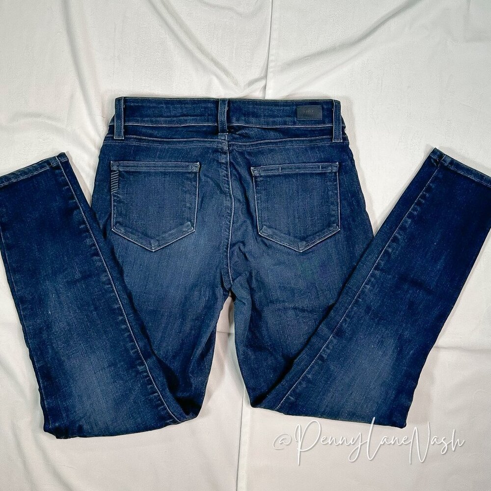 Paige Verdugo Skinny Ankle Cropped Jeans Size 26 Blue Dark Wash - Picture 11 of 12